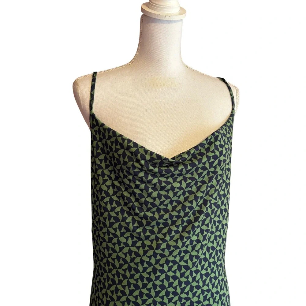 Abercrombie & Fitch Maxi Dress M Cowl Neck Open Cross Back NWT M Slip Dress